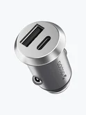 АЗУ USB A + USB-C, PD, QC 3.0, серебристый, Deppa 11212