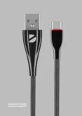 Дата-кабель Ceramic USB - USB-C, 1м, черный, Deppa 72288