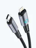 Дата-кабель Moon USB-C - Lightning, 1,2м, серый, Deppa 72522