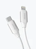 Дата-кабель Silk USB-C - Lightning, 1,2м, белый, Deppa 72537