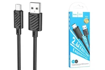 Кабель USB - MicroUSB HOCO X88 (черный) 1м
