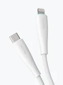 Дата-кабель Fly USB-C - Lightning, 1м, белый, Deppa 72533