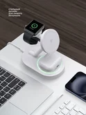 Беспроводная зарядная станция 3 в 1 MagSafe QI2 NEO, белый, Deppa